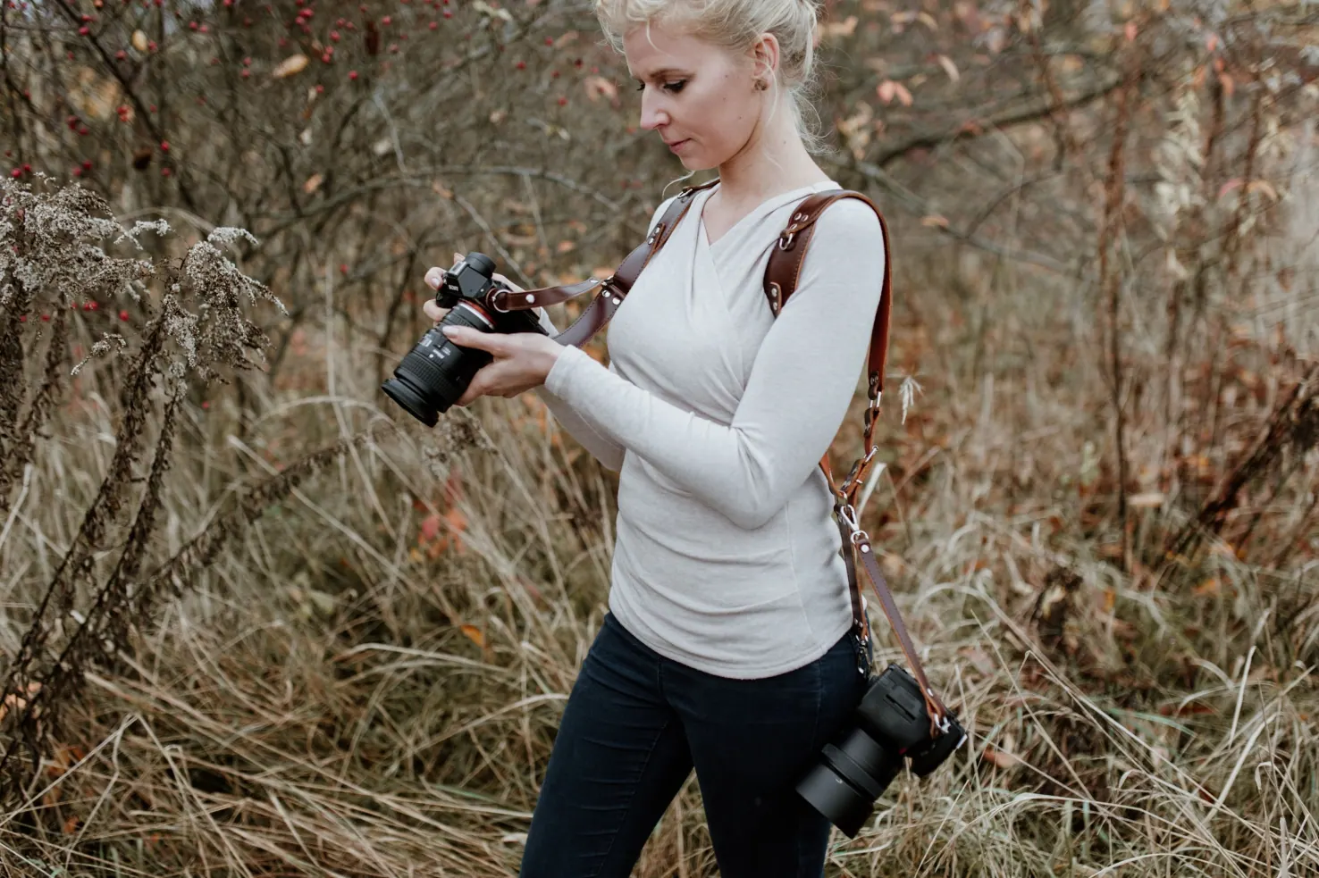 Szelki Reporterskie Skórzane — fotografia z galerii modelu