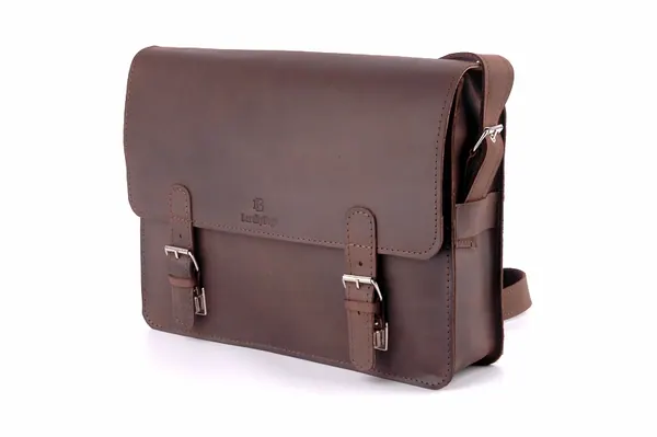 Deep Barka Brąz Vintage torba skórzana